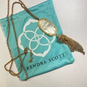 Kendra Scott Rayne Long Pendant Necklace Rose Gold